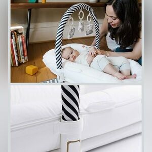 DockATot Toy Arch Black/White Stripe Toy Holder Arm